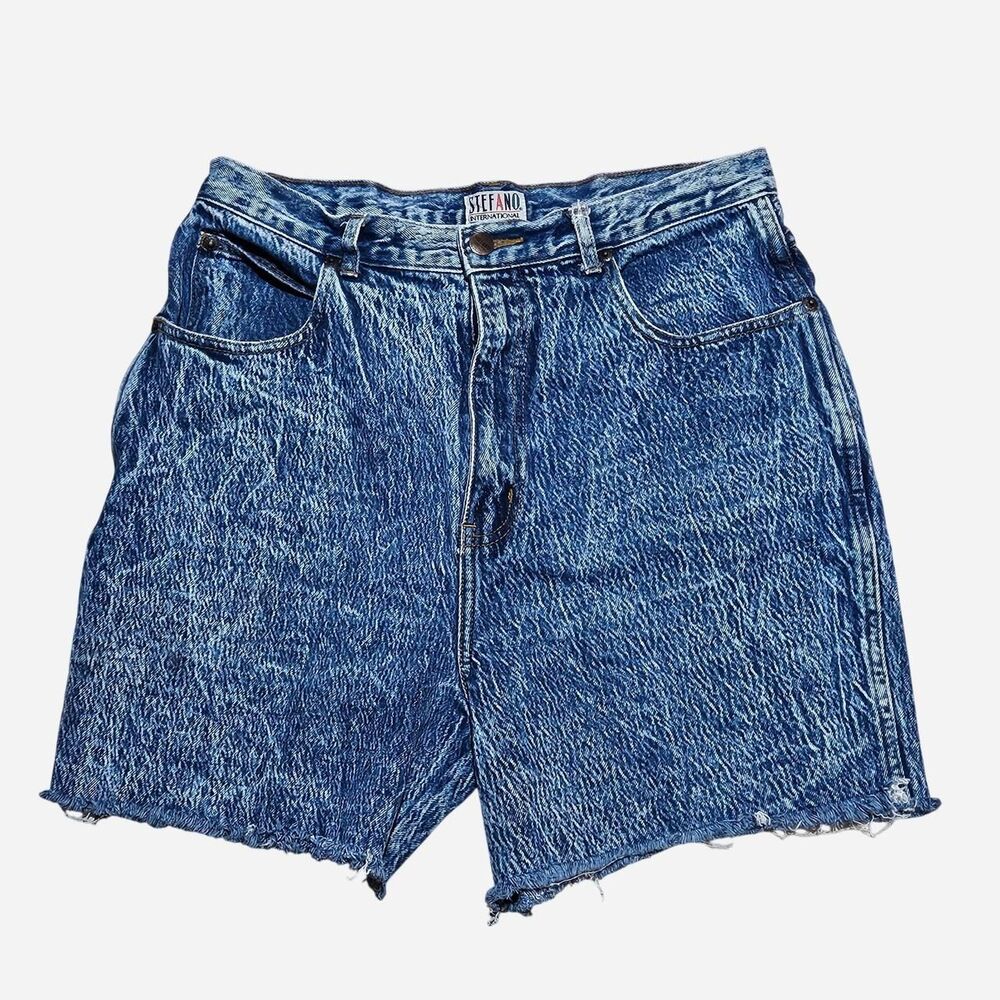 80s boho indie sleaze acid wash jean shorts